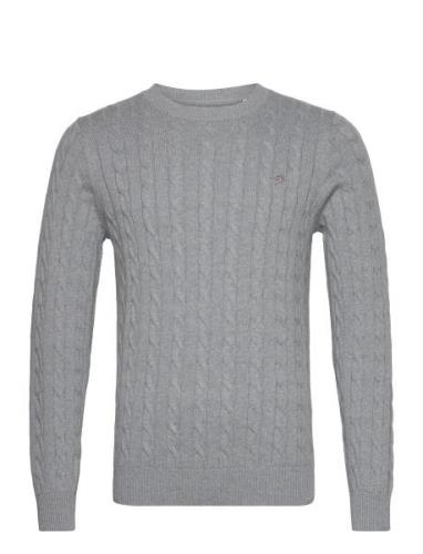 Cotton Cable C-Neck GANT Grey