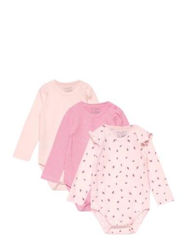 Blue- Bodysuit 3-Pack Hust & Claire Pink