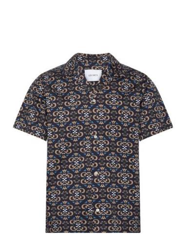 Hendrix Aop Ss Shirt Les Deux Navy