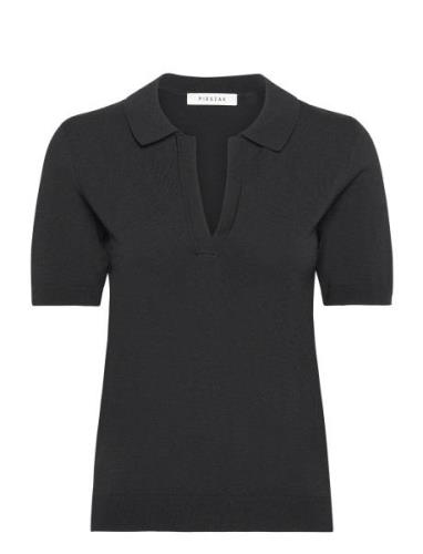 Pd-Eba Ss Polo Knit Pieszak Black