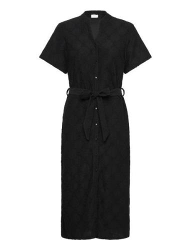 Videlea V-Neck S/S Midi Dress/R/Vol Vila Black