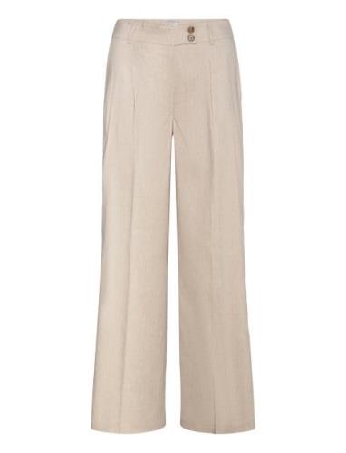 D6Zach Linen Wide Leg Pants Dante6 Beige