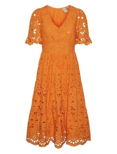 Yaskanikka 2/4 Midi Dress YAS Orange