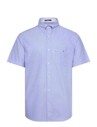 Reg Oxford O.shield Ss Shirt GANT Blue