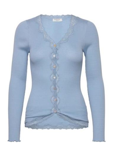 Silk Cardigan W/ Lace Rosemunde Blue