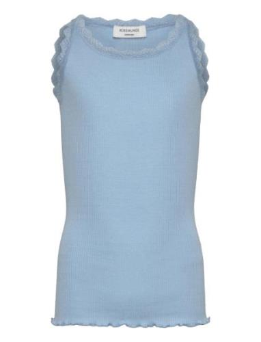 Beatha Silk Top W/ Lace Rosemunde Kids Blue