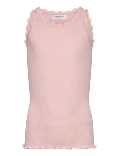 Beatha Silk Top W/ Lace Rosemunde Kids Pink