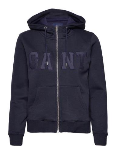 D2. Gant Logo Zip Hoodie GANT Navy