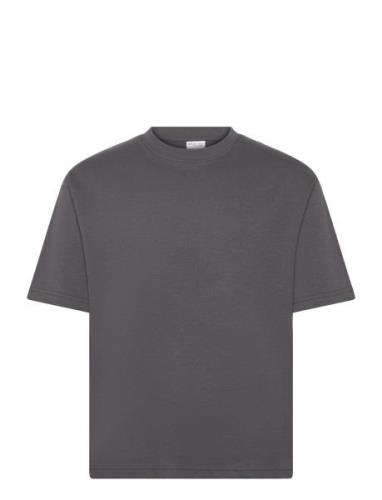 Slhlooseoscar Ss O-Neck Tee Noos Selected Homme Grey