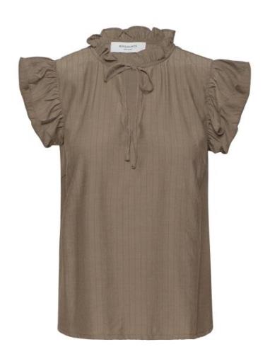 Top W/Ruffles Rosemunde Brown