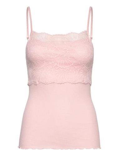 Silk Strap Top W/ Lace Rosemunde Pink