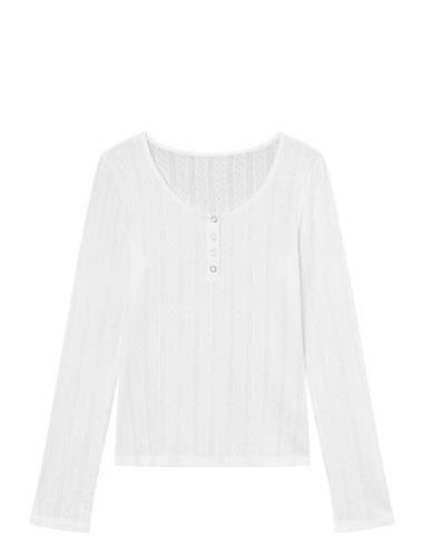 Sophie Button Sweater Once Untold White