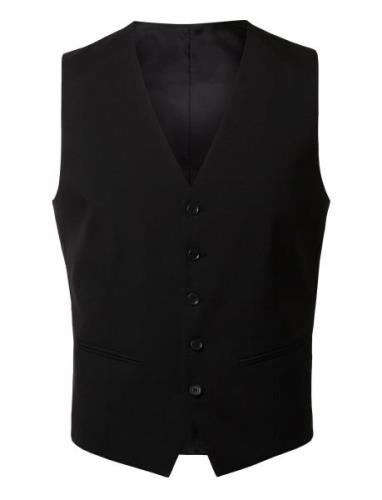 Slhslim-Mylologan Black Waistcoat B Noos Selected Homme Black