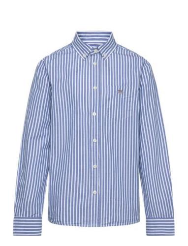 Striped Shield B.d Poplin Shirt GANT Blue