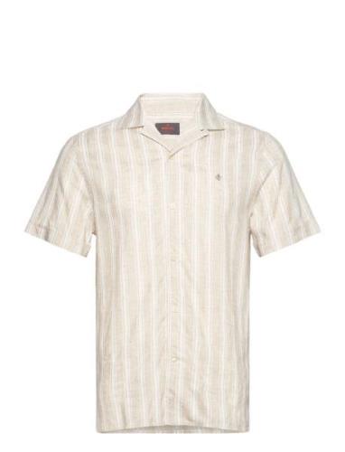 Printed Short Sleeve Shirt Morris Beige