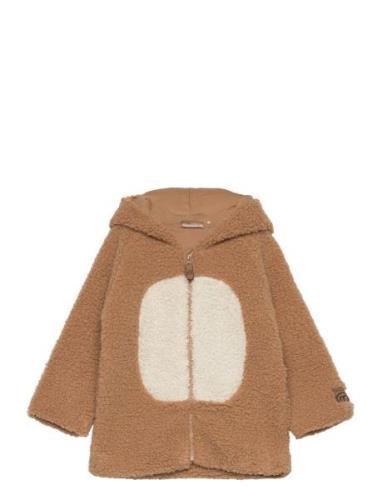 Jacket Ls Boucle W. Lining Minymo Brown