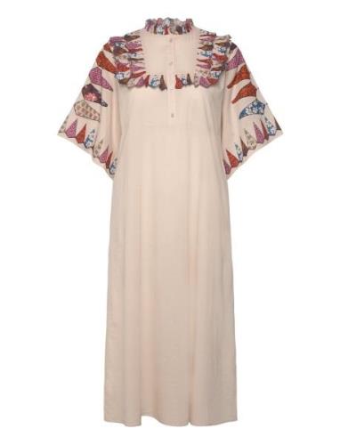 Peytonll Midi Dress 3/4 Lollys Laundry Beige