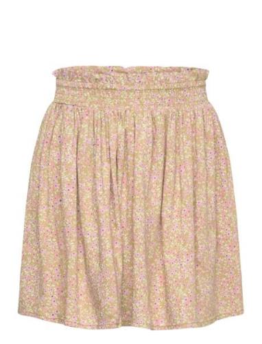 Skirt Multi Flower Creamie Patterned