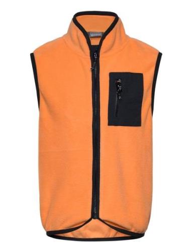 Fleece Waistcoat Color Kids Orange