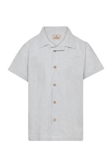 Shirt Ss Woven Stripe Huttelihut Grey