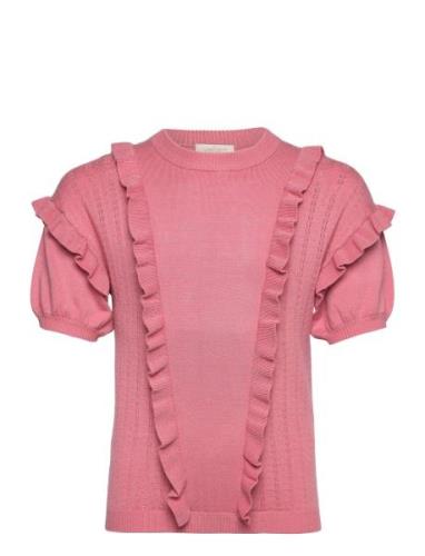 Pullover Ss Pointelle Creamie Pink