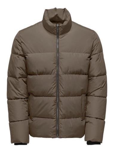 Onsmelvin Life Puffer Jacket Otw Vd ONLY & SONS Brown