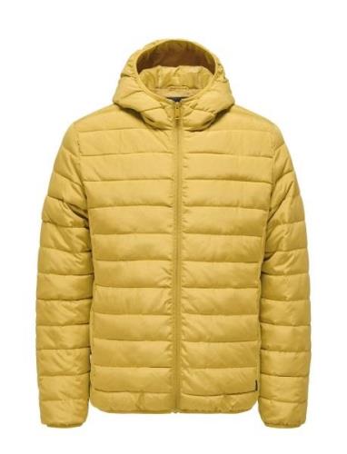 Onsbron Hood Quilt Jacket Otw Vd ONLY & SONS Yellow