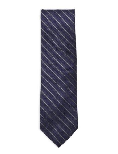 Dobby Stripe Tie Michael Kors Navy