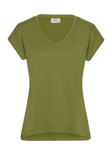 Kalise T-Shirt Kaffe Khaki