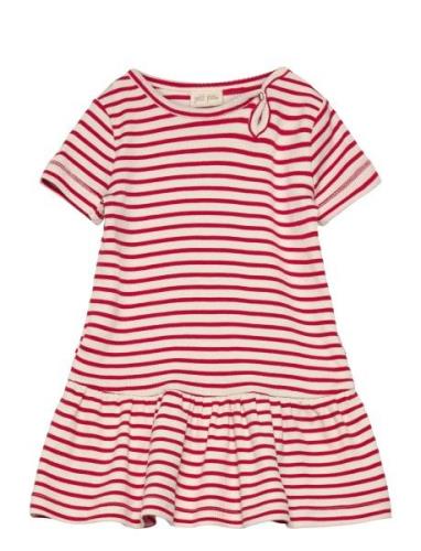 Dress S/S Modal Striped Petit Piao Red