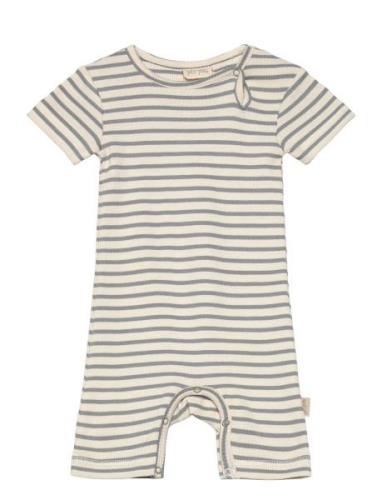 Jumpsuit S/S Modal Striped Petit Piao Blue