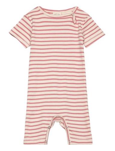 Jumpsuit S/S Modal Striped Petit Piao Pink