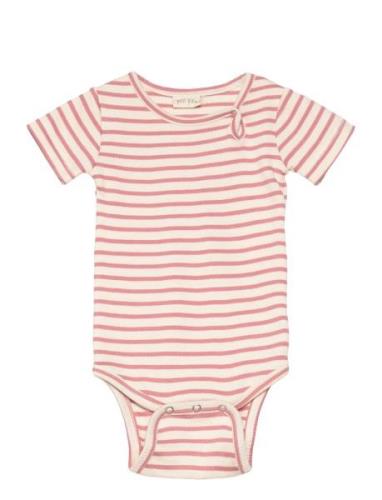 Body S/S Modal Striped Petit Piao Red