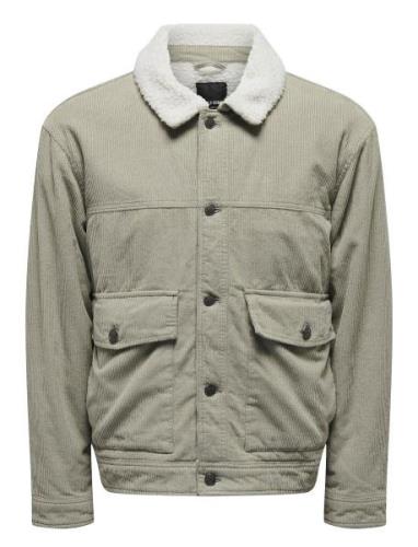 Onsharvey Corduroy Mix Jacket Otw ONLY & SONS Khaki