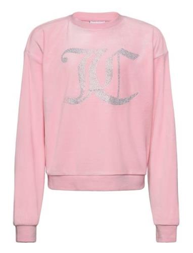 Diamante Velour Crew Juicy Couture Pink