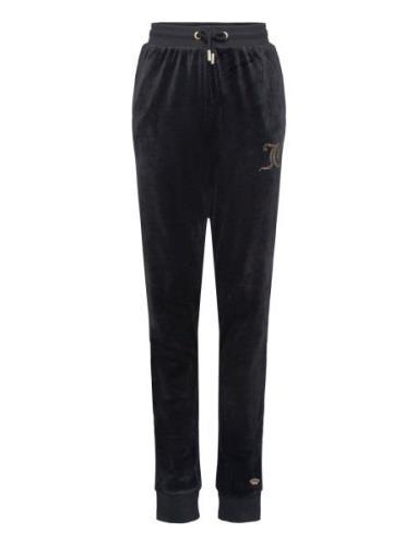 Luxe Diamante Velour Slim Joggers Juicy Couture Black