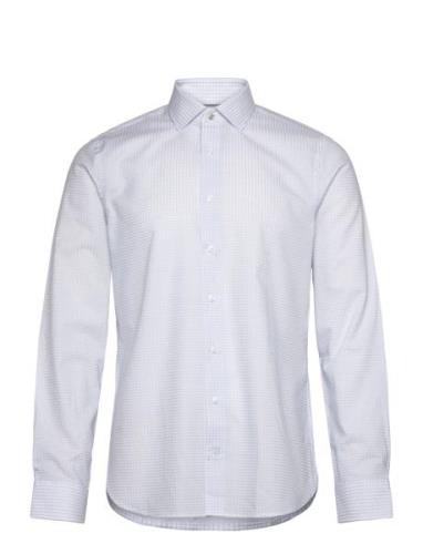 Square Dobby Slim Fit Shirt Michael Kors White