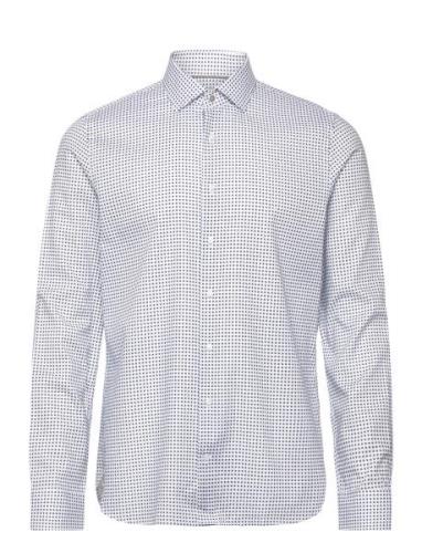 Circle And Cross Print Slim Shirt Michael Kors Blue