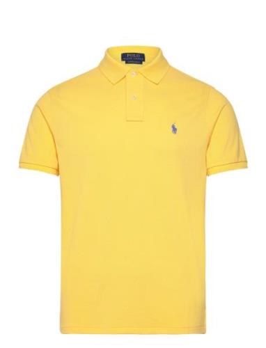 Custom Slim Fit Mesh Polo Shirt Polo Ralph Lauren Yellow