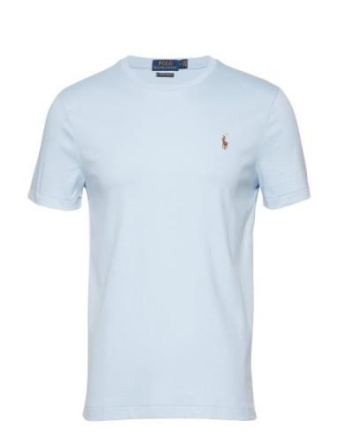 Custom Slim Fit Soft Cotton T-Shirt Polo Ralph Lauren Blue