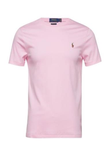 Custom Slim Fit Soft Cotton T-Shirt Polo Ralph Lauren Pink