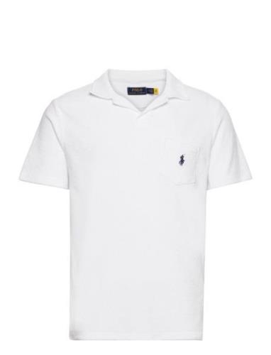 Custom Slim Fit Terry Polo Shirt Polo Ralph Lauren White