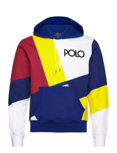 Logo Color-Blocked Brushed Fleece Hoodie Polo Ralph Lauren White