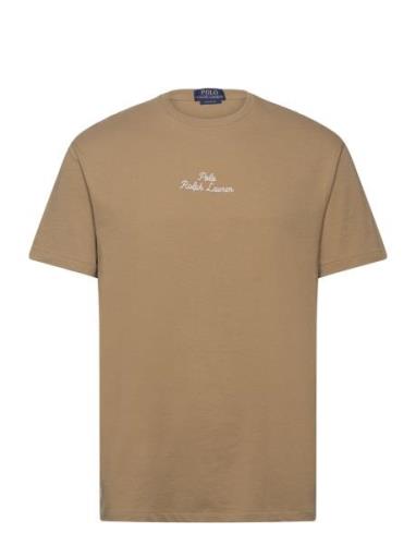 Classic Fit Logo Jersey T-Shirt Polo Ralph Lauren Beige