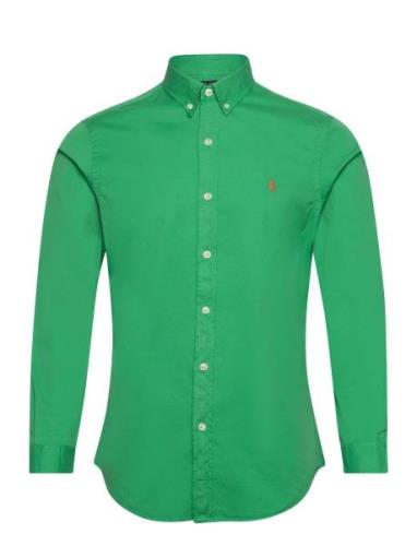 Slim Fit Garment-Dyed Twill Shirt Polo Ralph Lauren Green