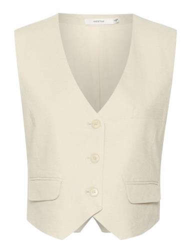 Lizagz Linen Waistcoat Gestuz Cream