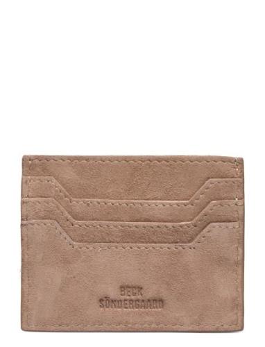 Suede Card Holder Becksöndergaard Beige