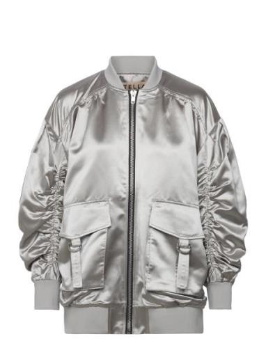 Heavy Shiny Bomber Jacket Stella Nova Silver