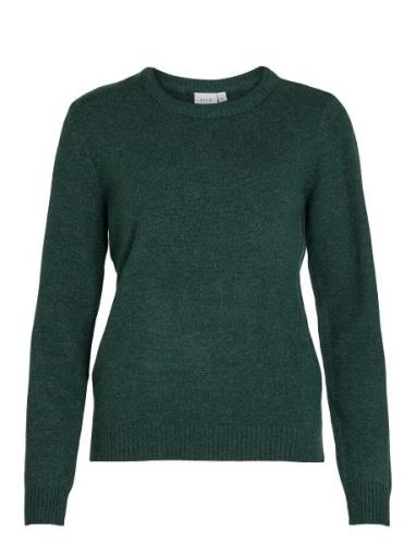 Viril O-Neck L/S Knit Top - Noos Vila Green