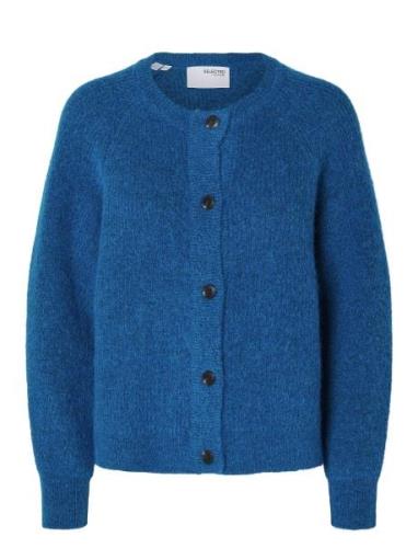 Slflulu Ls Knithort Cardigan Selected Femme Blue